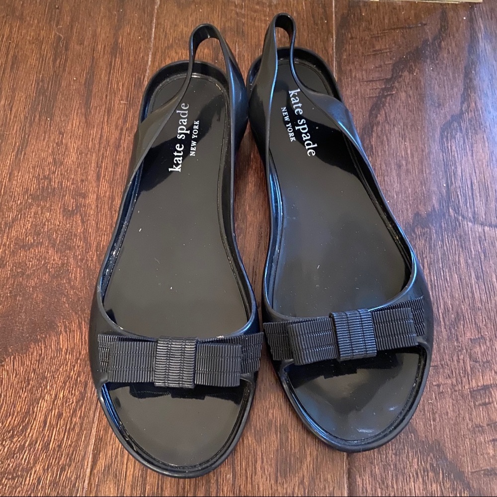Kate Spade Odessa Black Jelly Slingback Sandals